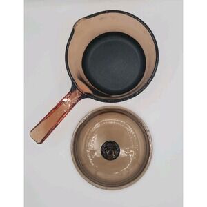 Visions Cookware Amber Glass Saucepan with Lid, Non-stick Cookware 1L